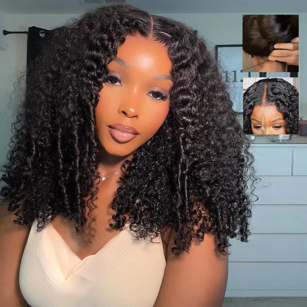 Raw Burmese Curly Hair Wig 7x6 Lace Frontal Wig Human Hair Vietnamese 220 Density Spiral Burmese Curly Lace Front Wig