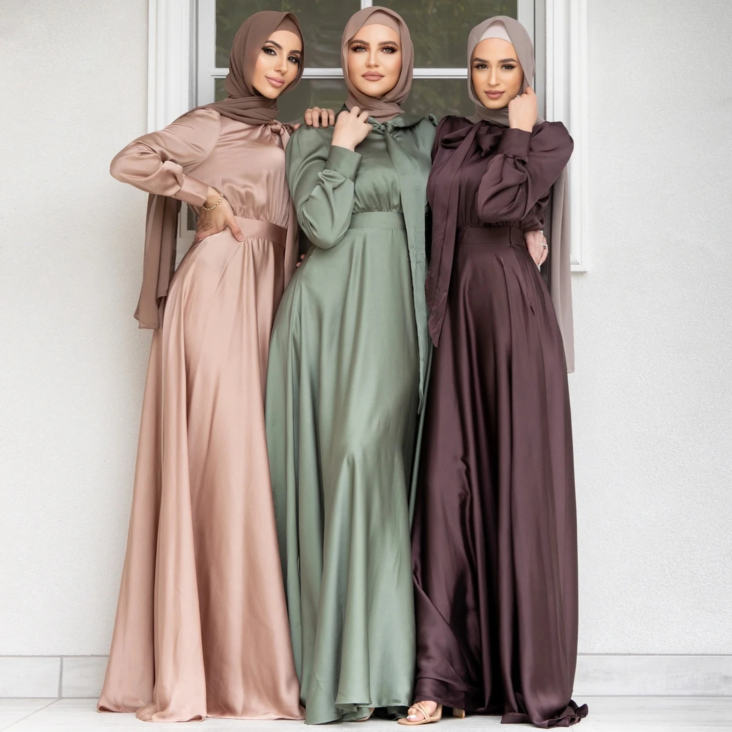 lacy Printed dress-Muslim Fashion