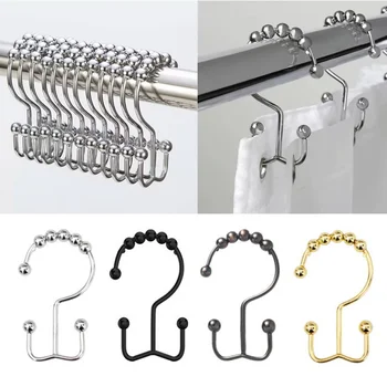 Shower Curtain Hooks, Double Sided 1