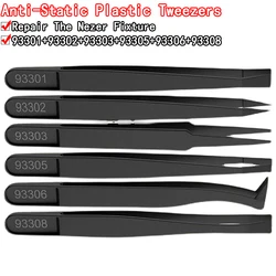 6pcs Anti-static Electronic Tweezers Kit ESD Plastic Forceps PCB Repair Hand Tools Set