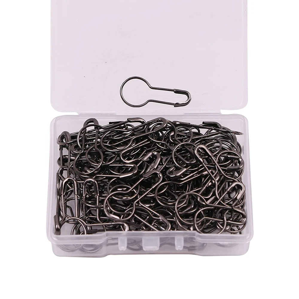 1000Pcs Metal Black safety Pins/Gourd Pin/Bulb Pin For Clothing Crafting  and DIY,Black