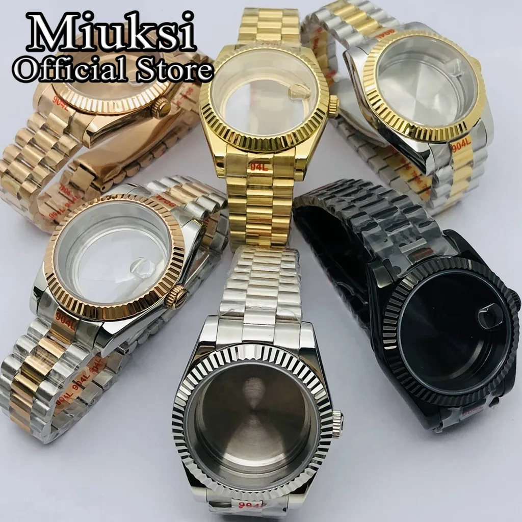 

Miuksi 36mm/40mm sterile watch case sapphire glass fit NH35 NH36 NH34 ETA2824 2836 Miyota8215 PT5000 DG2813 3804 movement