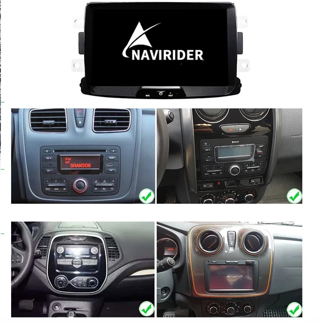 Kit support autoradio et commande au volant pour DACIA Duster-Sandero