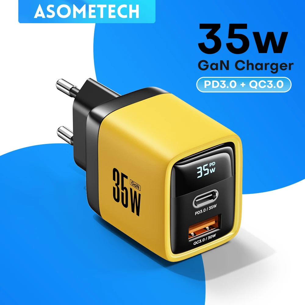 35 W USB C Ladegerät Gan Schnellladegerät Typ C PD3.0 QC4.0 PPS Telefon Schnellladegerät für IPhone 15 14 Pro Max Samsung S23 S22 Tablets