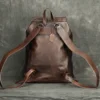 Anti Theft Men's Genuine Leather Backpack Vintage Handmade Knapsack Male Retro Rucksack Large Fashion Travel Backpack Bag Male 3