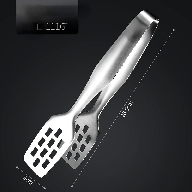 Stainless steel food tongs kitchen utensils buffet cooking tools heat-proof bread clip pastry cutlery