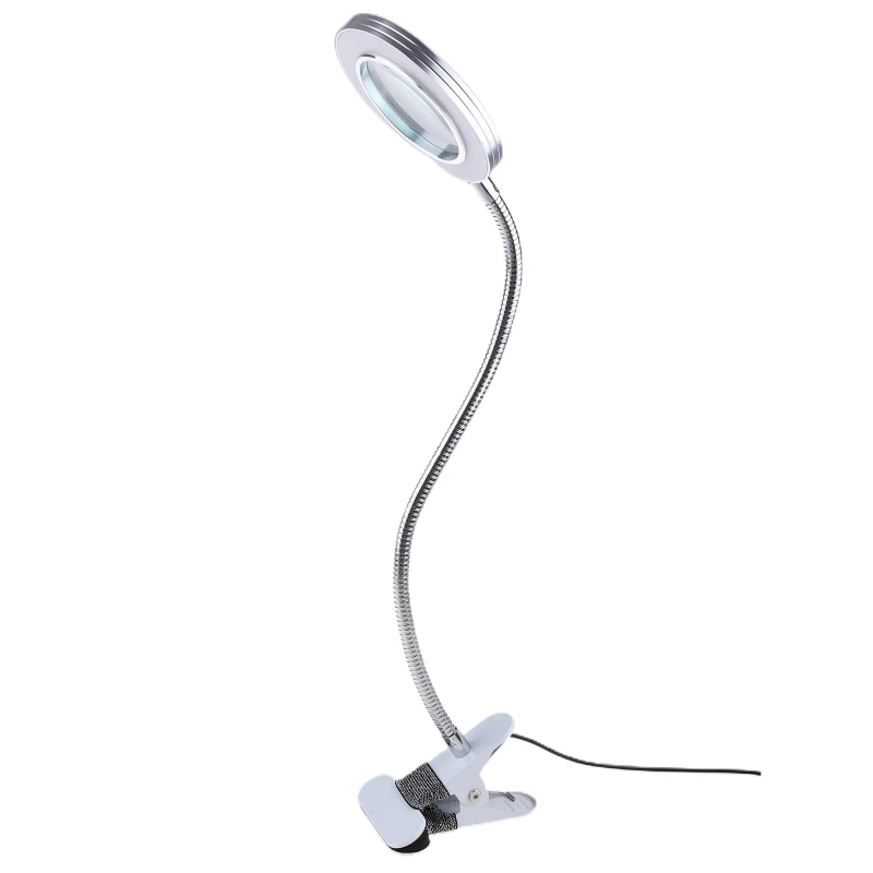 빛이있는 돋보기 8X LED 조명 돋보기 360 ° 유연한 데스크 돋보기 DropShipping