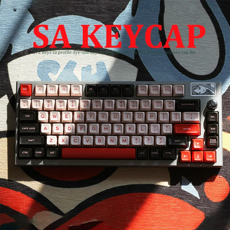 

172 Keys Double Shot Keycaps SA Profile Keycap For Cherry MX Switch Keycaps Wired USB Mechanical Gaming Keyboard tm860 Flamin