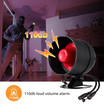 KERUI WiFi Siren Alarm System Kit Tuya Smart Life Speaker Alarm 110db Home Alarm Motion Sensor for House Security Protection 6