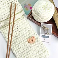 100g/ball Chenille Knitting Yarn Soft Ice Strip Line Cotton Yarn DIY Wool Yarn for Hand Knitting Scarf Thick Wool Wholesale 2
