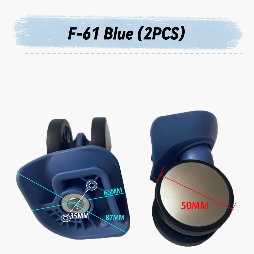 For BENLUN F-61 Universal Wheel Replacement Suitcase Rotating Smooth Silent Shock Absorbing Wheel Accessories Wheels Casters