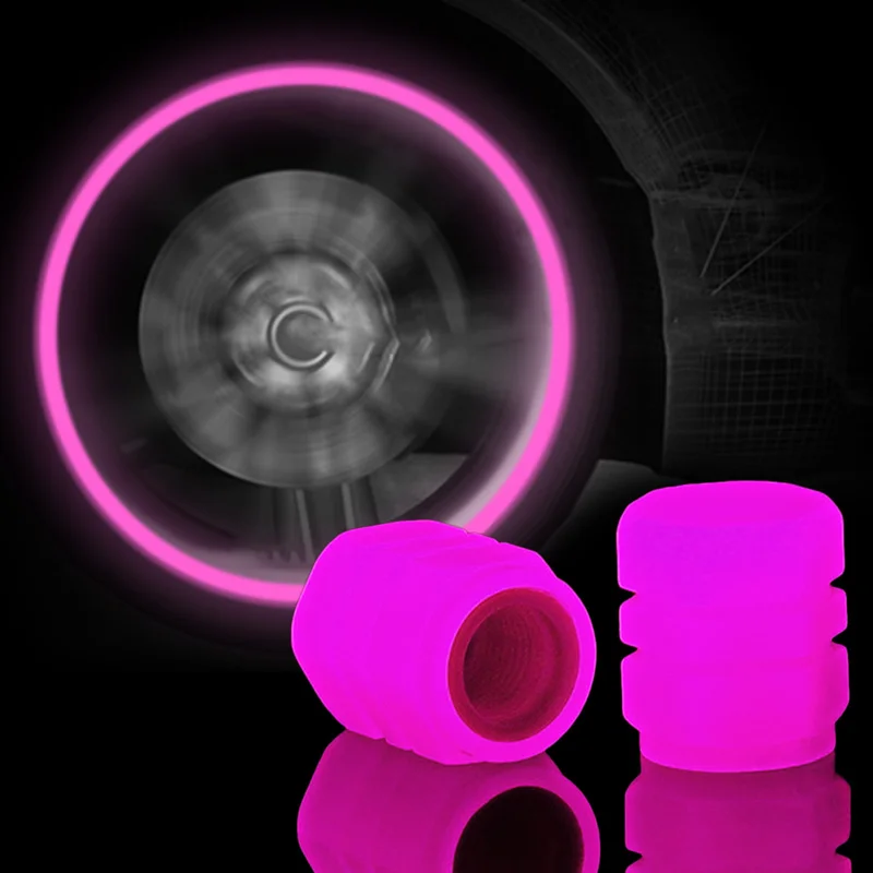 

Luminous Tire Valve Cap Car Motorcycle Bike Wheel Hub Glowing Valve Cover Red Pink Tire Decoration Auto Styling Tyre Accessories