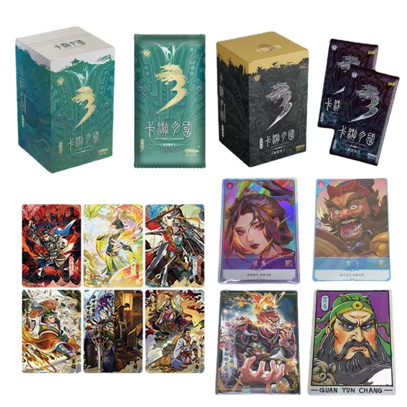 

KAYOU Romance of The Three Kingdoms Hero Collection Card Rare Guanyu Liubei Zhangfei Paper Hobby Cards Box Children's Gifts Toy