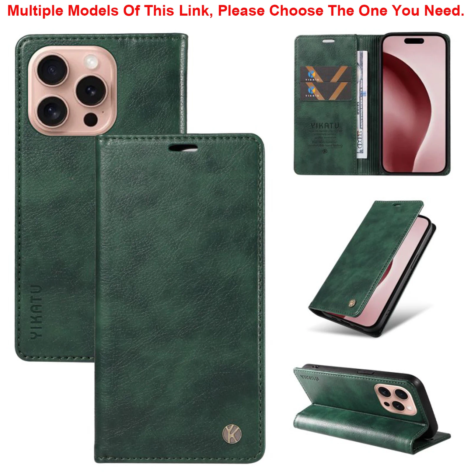 Leather Wallet Phone Case - Universal Fit