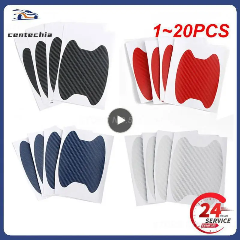 

1~20PCS Set Carbon Fiber Car Door Handle Cup Bowl Sticker Anti-Scratch Protective Cover Stickers Auto Exterior Styling