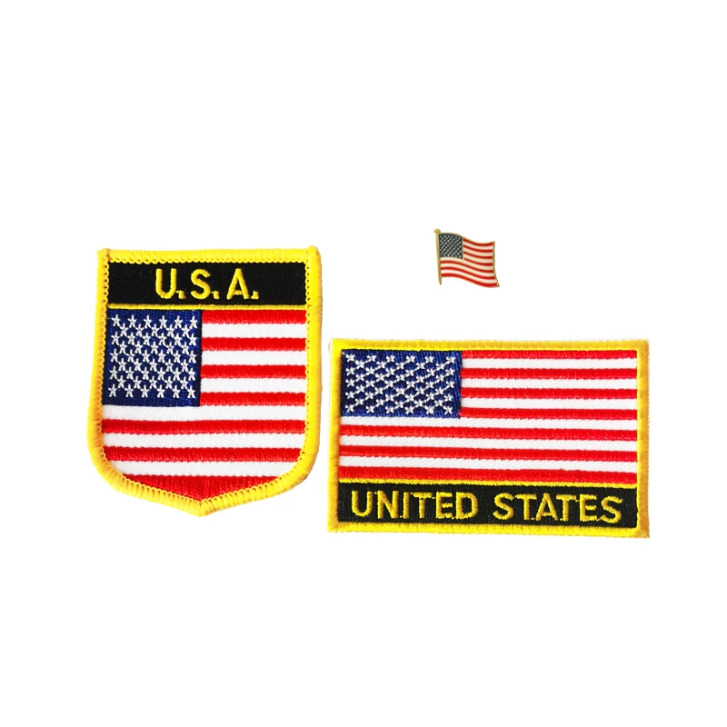 Buy LOT OF 5 AMERICAN FLAG Iron-on PATCH BIKER MOTORCYCLE Embroidered USA PATCHES In Austin - Foto 10