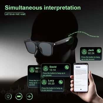 Smart Glasses with Speaker, Bluetooth glasses for Men and Women with Outdoor UV Protection,Support Voice Assistant/Android/Mac 5