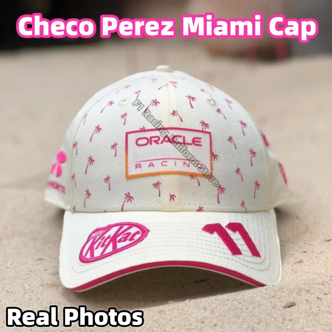 2024 Red Colour Bull F1 Team Checo Перес Майами Кепка GP бейсбольная шляпа Max Verstappen Майами Кепка GP Формула 1 веер Кепка-тракер