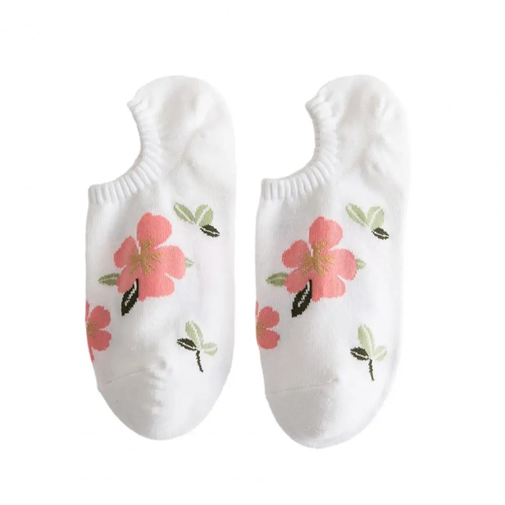 

Впитывающие пот носки с цветочным принтом женские низкие носки стильные без запаха впитывающие пот носки-лодочки для дам женские носки