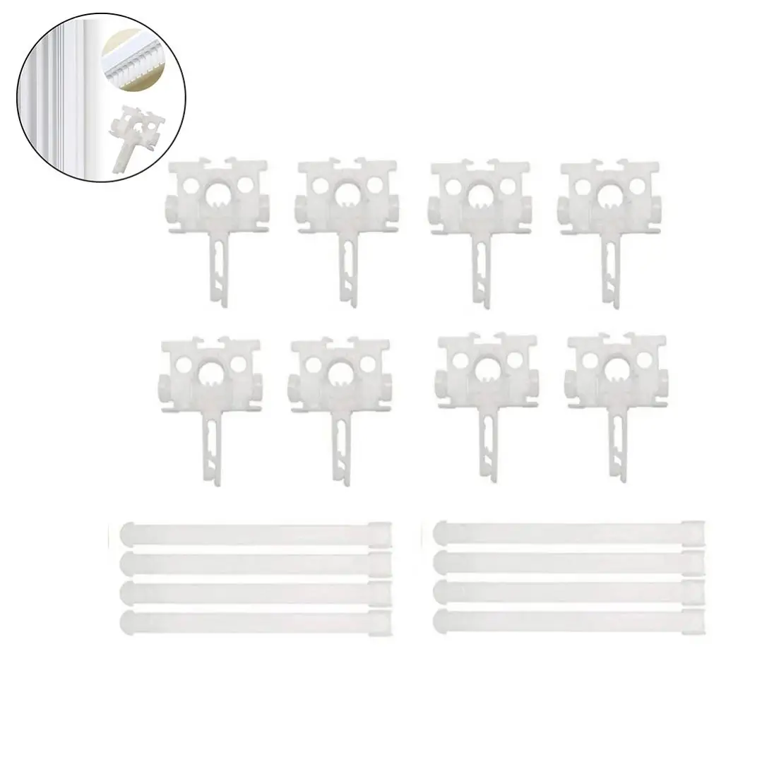 8pcs White Vertical Shutter Repair Bracket for Shutter Parts Replacement Window Curtain Shutter Accessories