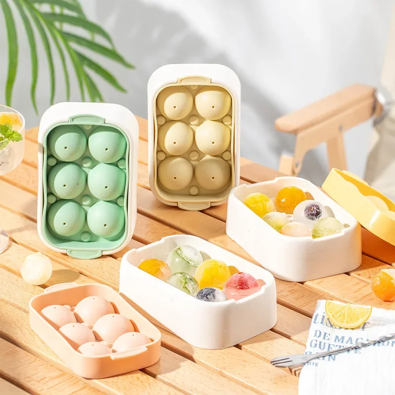 

6 Grids Ice Ball Maker For Freezer Easy Release Round Shape Ice Mold Reusable Ice Ball Mold For Chilling Cocktail Whiskey Coffee