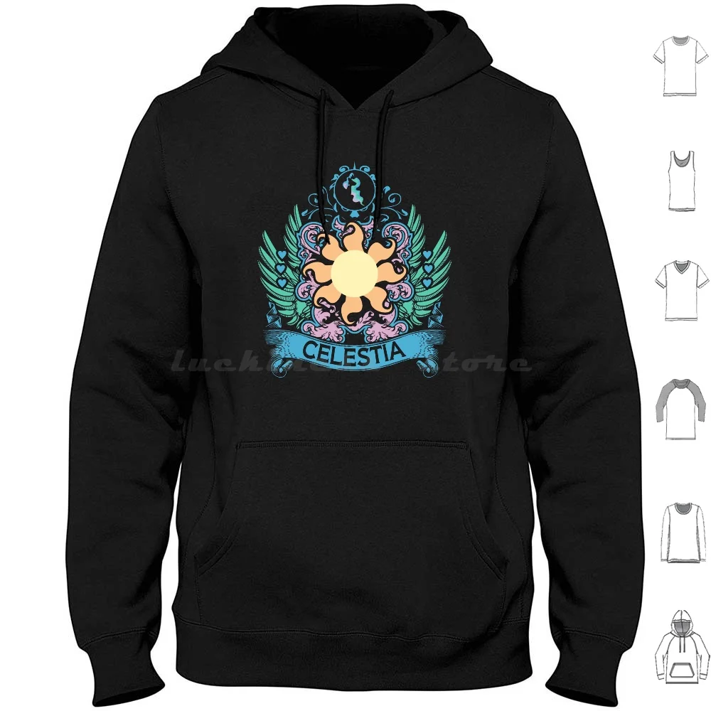 Celestia-Limited Edition-V2 Hoodies Long Sleeve My Little Brony Bronies Pegasisters Mlp Friendship Is Magic Equestria