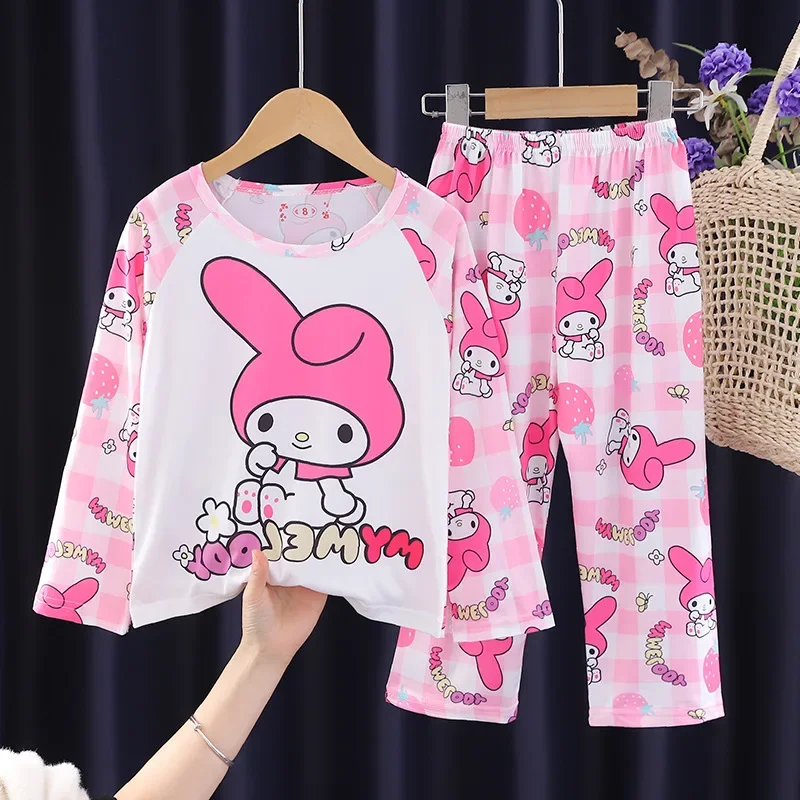 Sanrio Hello Kitty Children Pajamas Cartoon Anime Long Sleeves