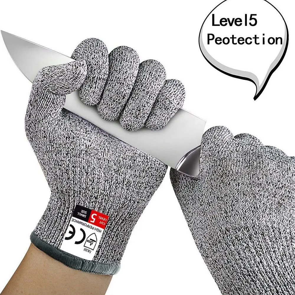 1 Pair Stab Resistant Stainless Steel Wire Metal Mesh Anti-cut Gloves Cut-Resistant Protection Gloves Safety