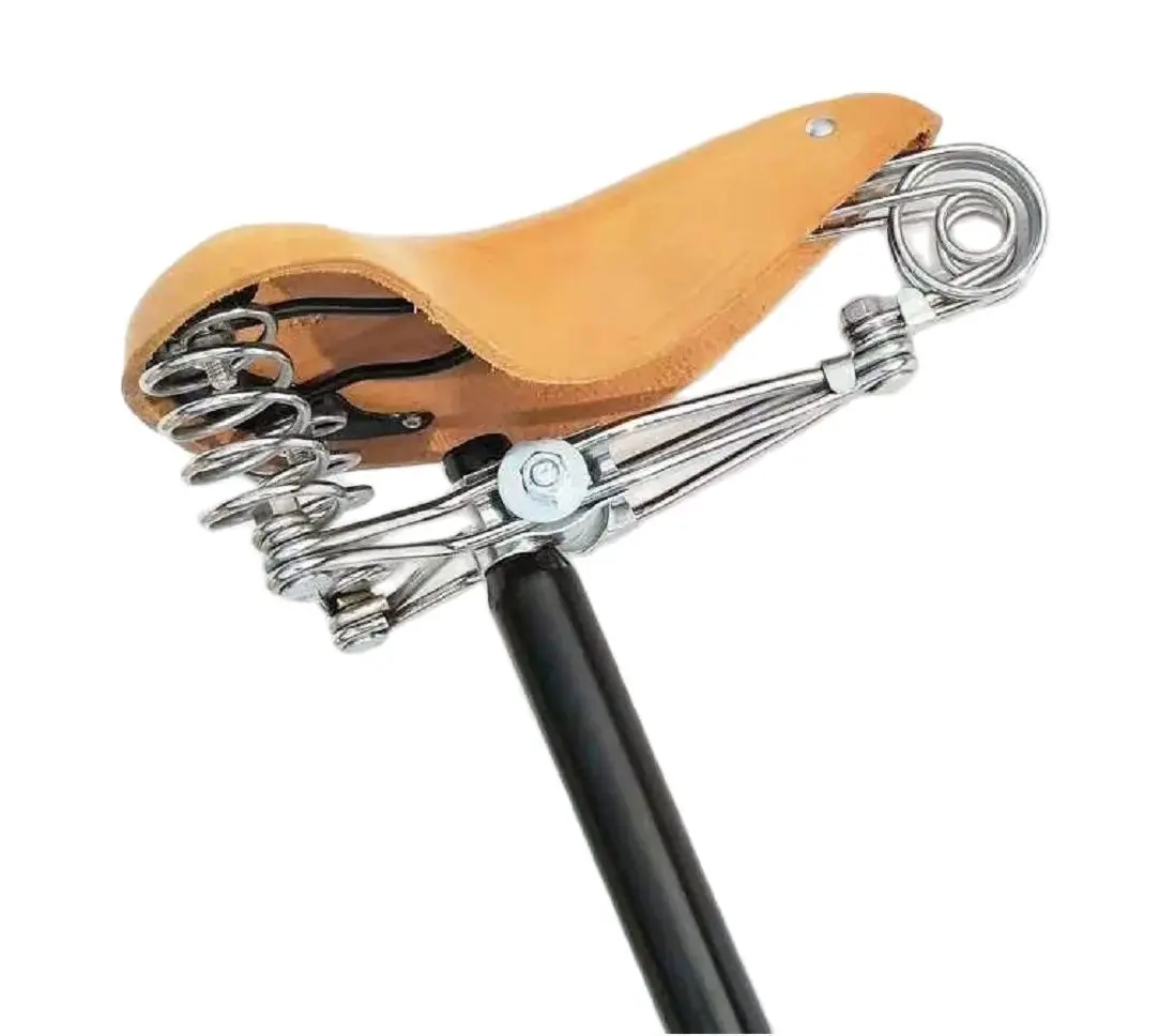 Bike Accessories Bicycle Saddle 100% Leather Vintage Elephant Spring Old Style Genuine