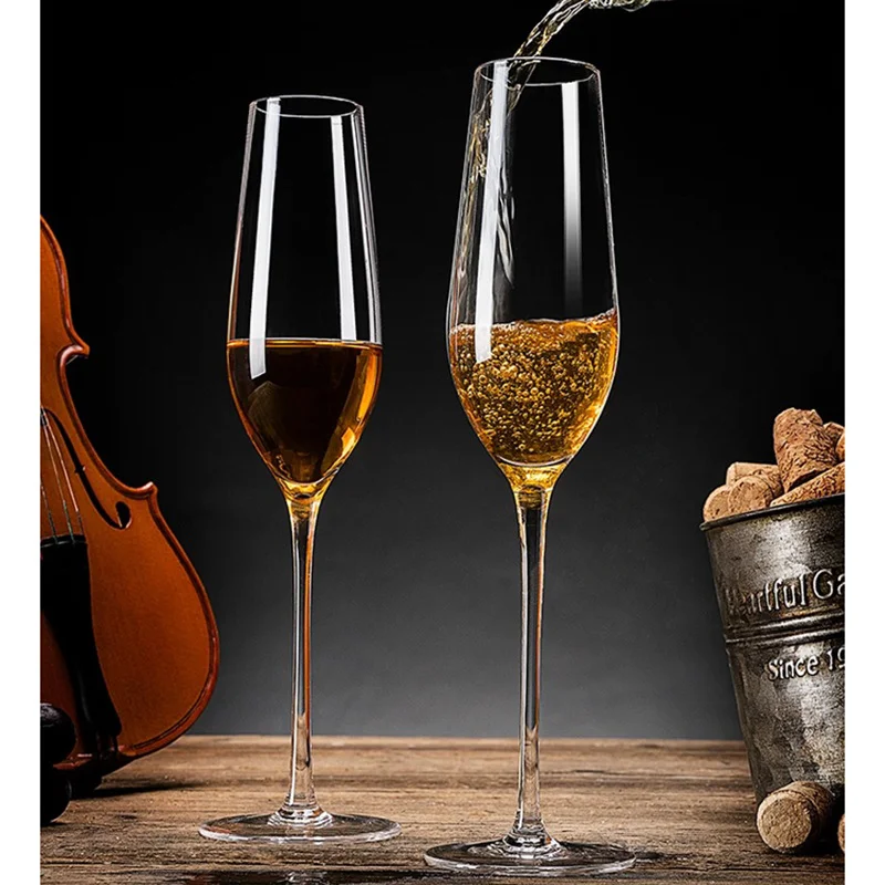 

Creative Champagne Flute Glass with High Foot, Sparkling Wine and Cocktails