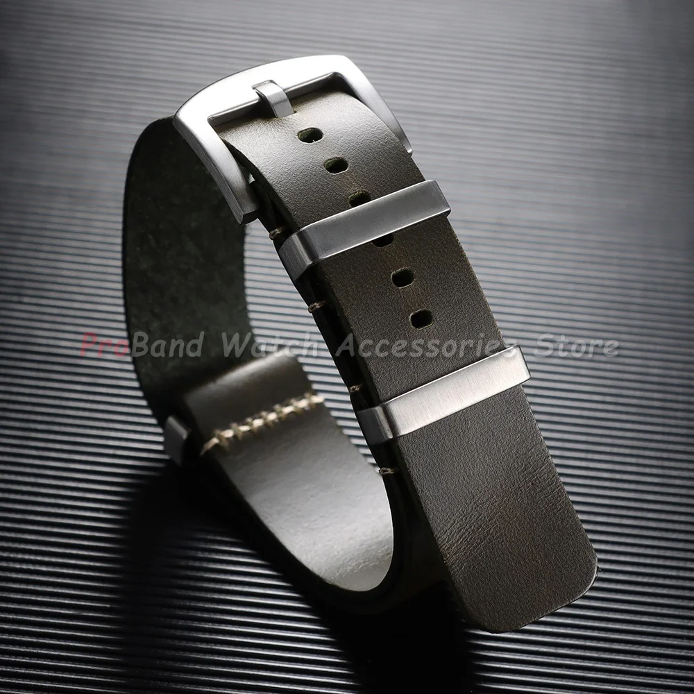 Premium Genuine Leather Adjustable Watch Strap - Elegant Replacement Bracelet Accessory