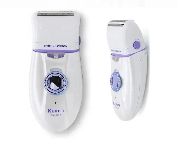 Kemei KM-2668 Women's Hair Puller 2-in-1 Shaver, Underarm Full Body Shaving 4