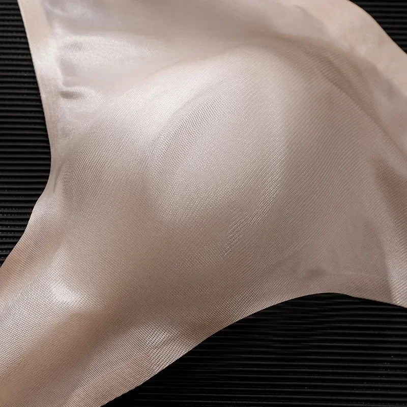 Men Sexy Transparent Underwear Thongs Sports Fitness Letter Thin Hip Sissy Panties G Strings Ice Silk Low Waist Seamless male underwear male lingerie