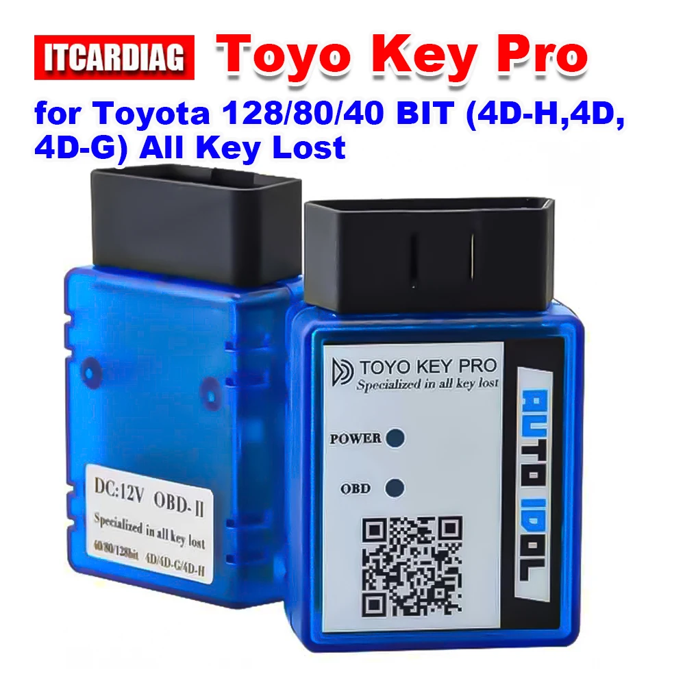 Toyo Key Pro Obd 2 Obd2 Per Toyota 40/80/128 Bit (4D, 4D-G, 4D-H) Tutte Le Chiavi Perse Per Toyota Auto Key Programmer
