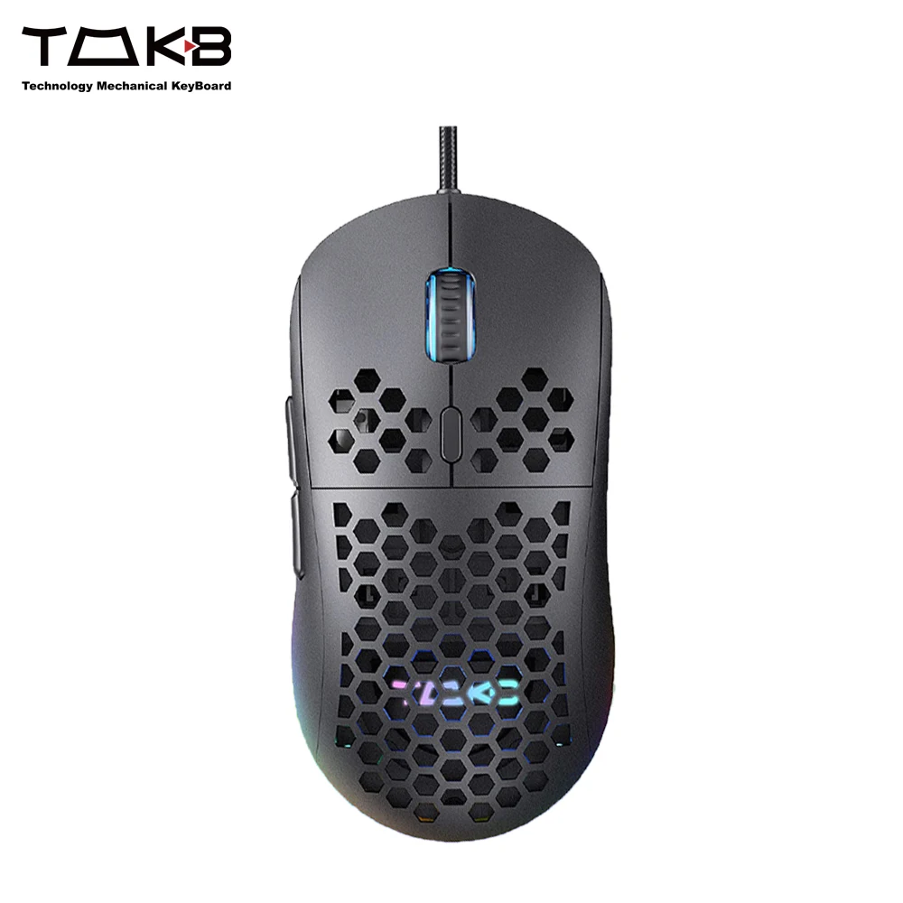 

TMKB RGB USB Wired Gaming Mouse M1SE 12800 DPI Optical 6 Programmable ergonomic Honeycomb Mouse For Computer PC Laptop Gamer