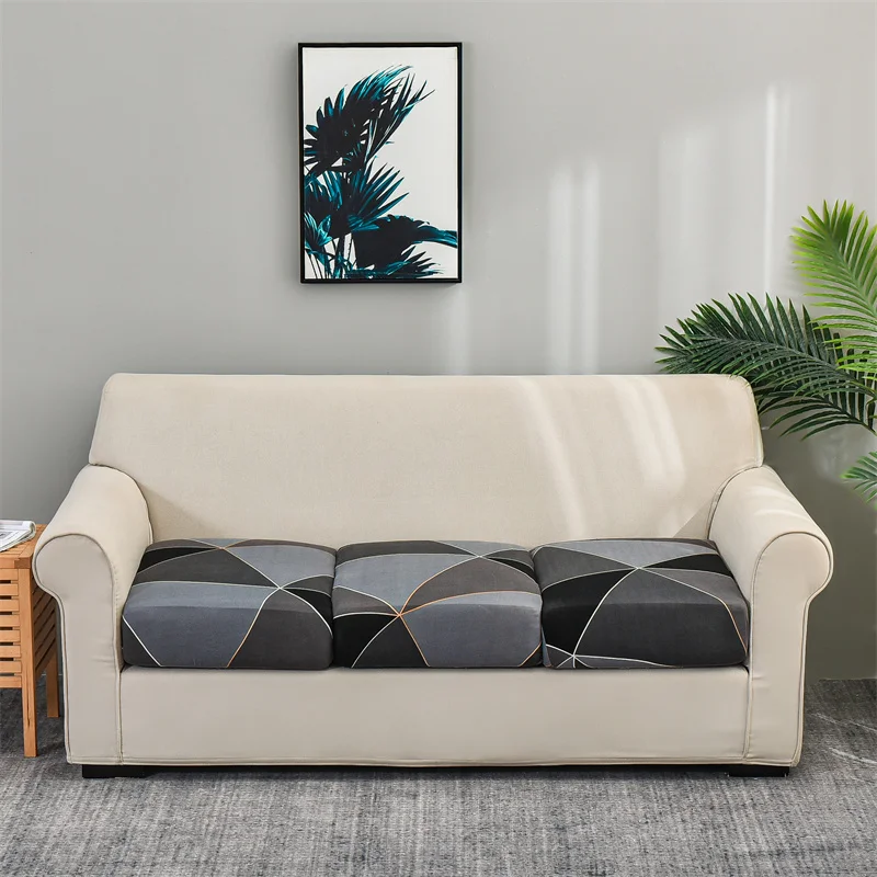 Elastic Sofa Seat Cushion Cover for Living Room Stretch Floral Printed Armchair Couch Cover Corner L-shape Removable Anti-dust 5