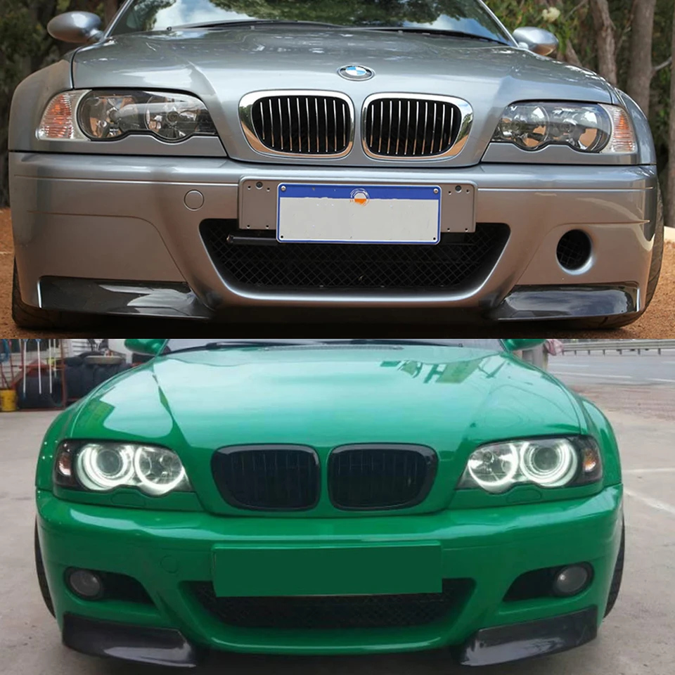 Lèvre De Pare-Chocs De Spoiler Avant Pour BMW E46 M Tech/M Sport 1997-2006 CSL,Front Spoiler Lip Splitter Diffuseur Protection Accessoires