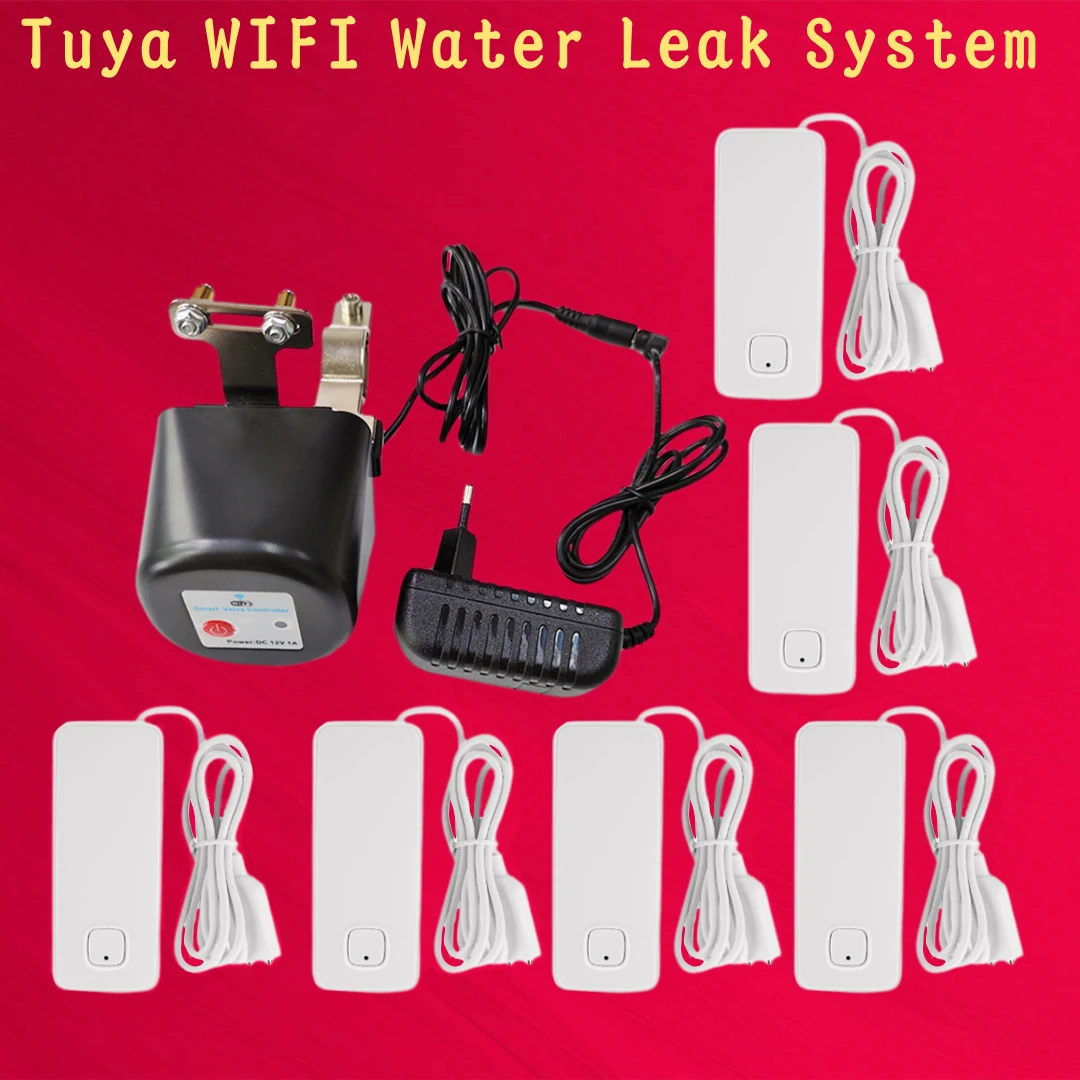 

Сигнализация для утечки воды с Wi-Fi, 1/2 дюйма (DN15), 3/4 дюйма (D20)