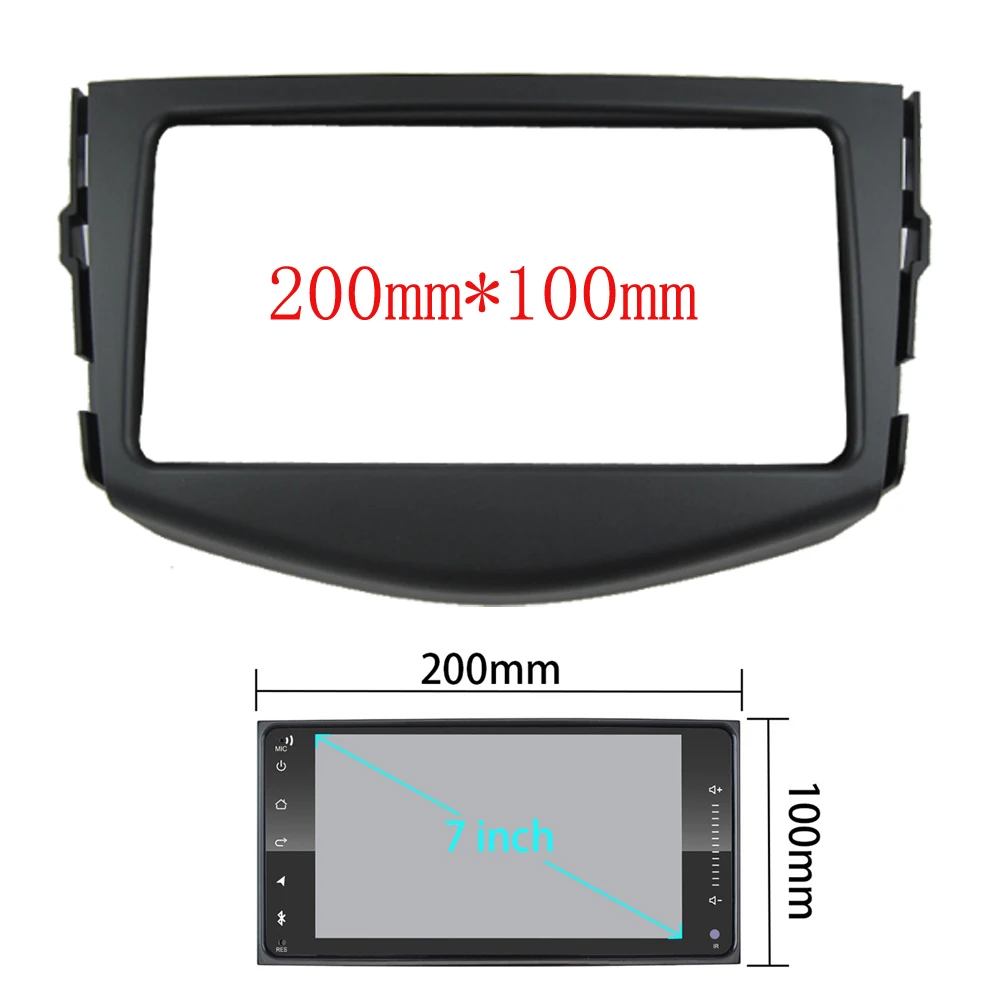 Toyota Rav4 2006-2012  ڵ  ٸ Double 2 Din DVD ׷ г   ġ Ʈ ŰƮ ̽  