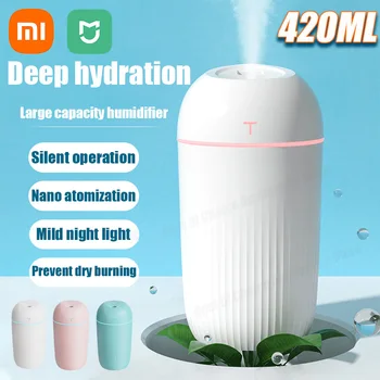 Xiaomi 420ML Air Humidifier Sleek Mini Super Fog Spray Aroma Diffuser Essential Oil Purifier LED Night Lamp For Car Home Bedroom 1