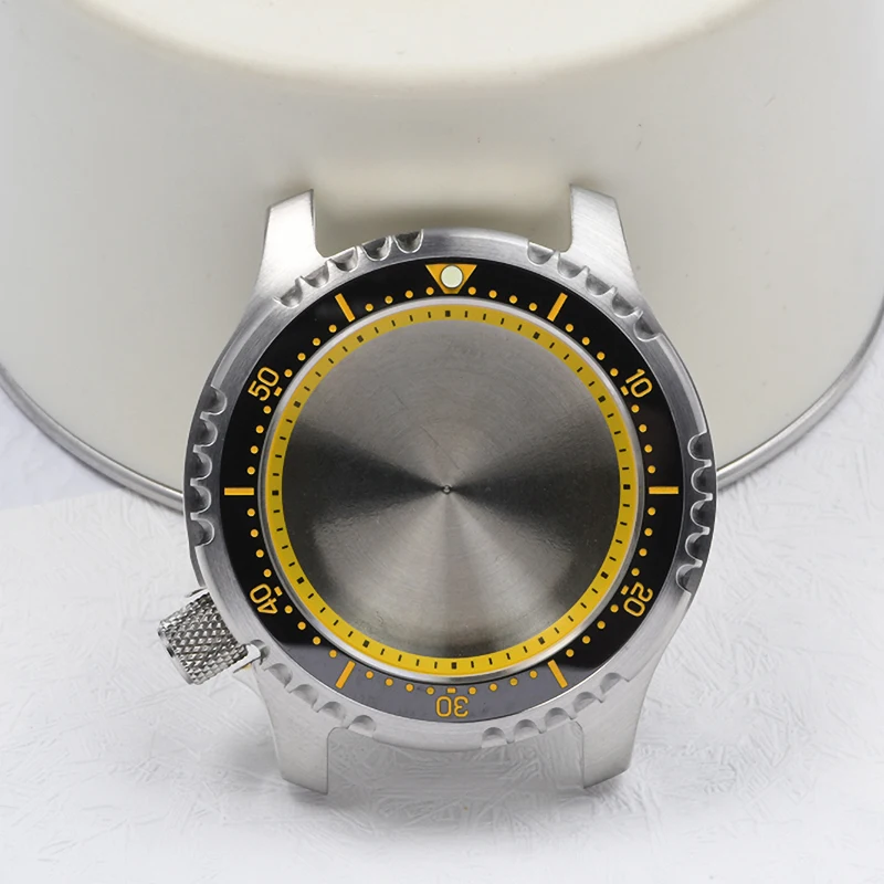 Premium Stainless Steel Diving Watch Case with Luminous Sapphire Glass