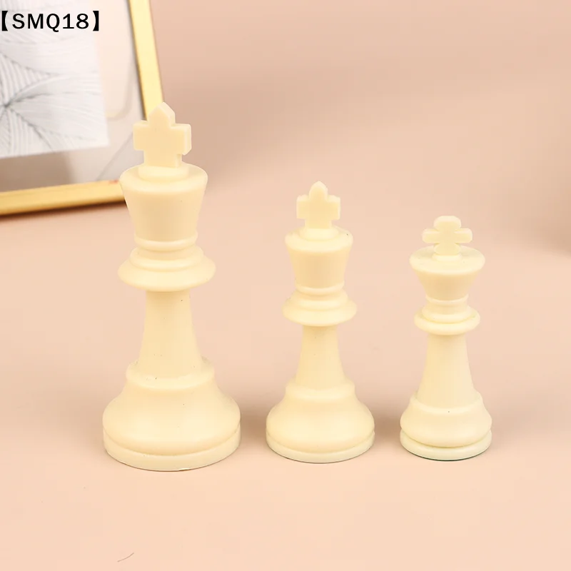 중세 체스 세트 킹 체스 높이 95mm 75mm 65mm 체스 중세 체스 세트 체스판 없음 32개 체스 피스 게임용【SMQ】