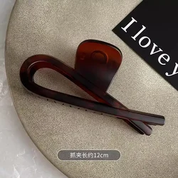 Elegant Tortoiseshell Matte Hair Claw Clips - Stylish Bow Hair Accessories (2)