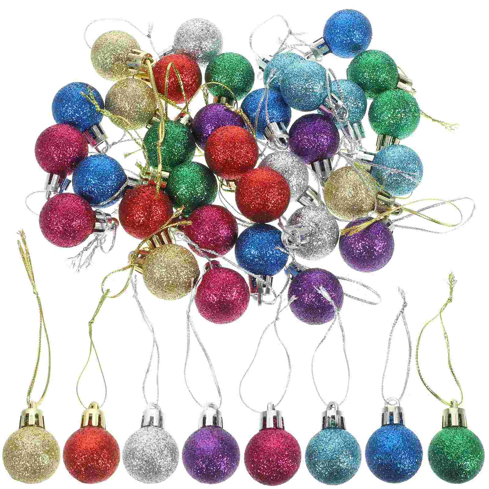 

Christmas Glitter Ball Ornaments Mini Shatterproof Xmas Bauble Balls Christmas Miniature Balls Christmas Tree