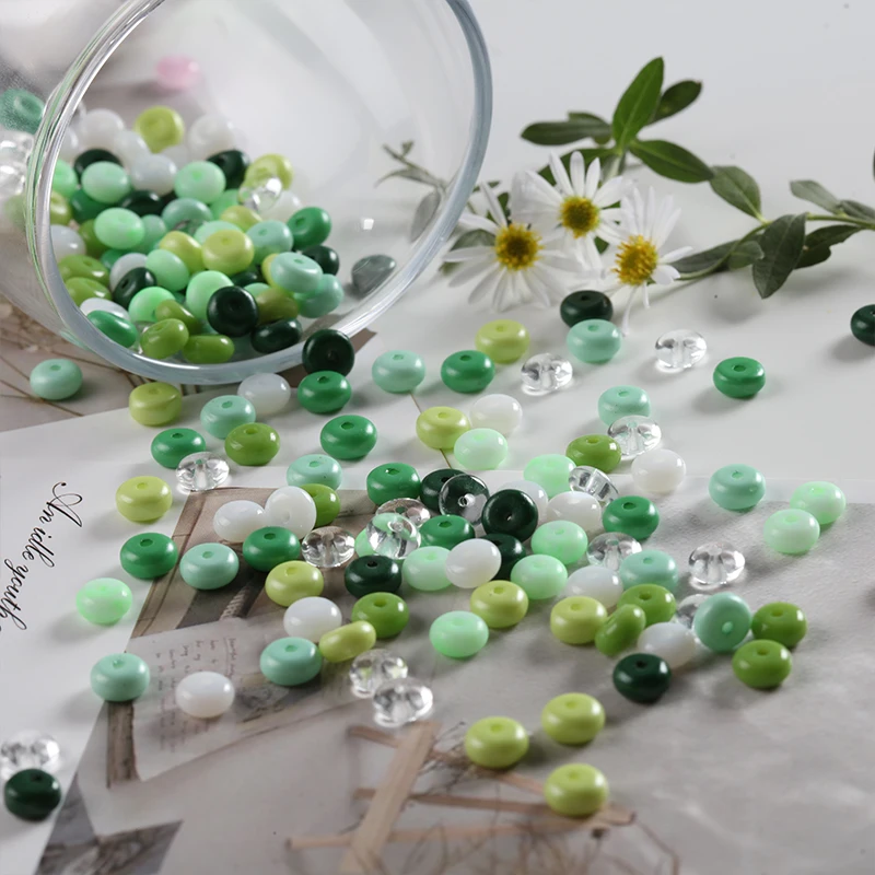 Vibrant Rainbow Glass Abacus Beads