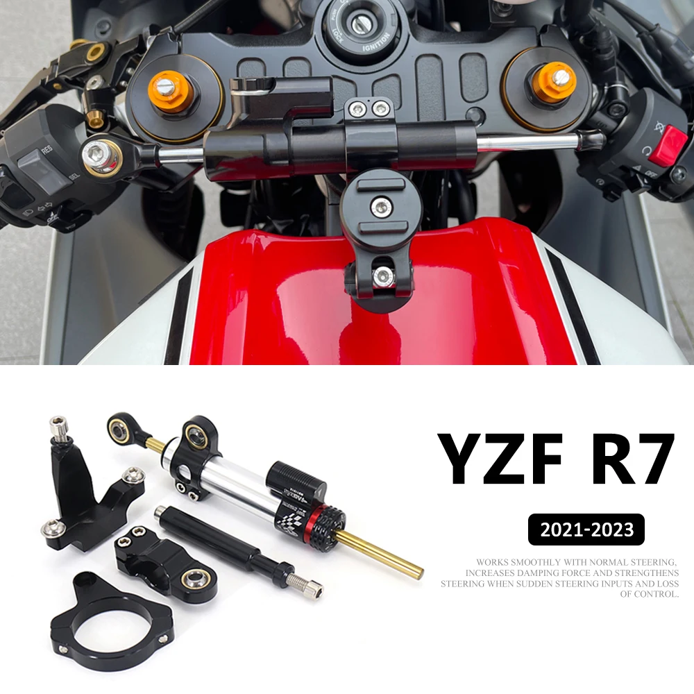 Motorcycle Fiber Carbon Steering Damper Stabilizer Bracket Support