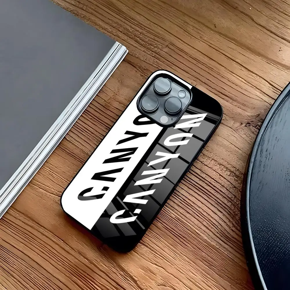 Enhanced Glass Design Phone Case with C-Canyon Pattern