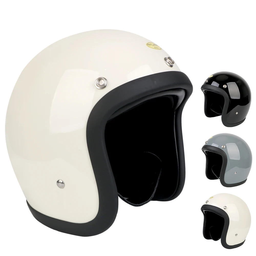 

M/L/XL Motorcycle Half Helmet Open Face Fiberglass Light Weight Motorbike Accessories Pit Dirt Bike Racing Motocross Equipment
