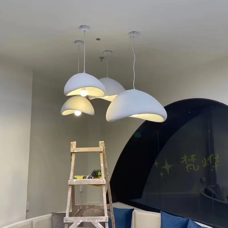 Nordic Minimalist Wabi Sabi Wind E27 LED Chandelier for Dining Room Pendant Lights Modern Bedroom Bar Loft Hanging Lamps Fixture 3