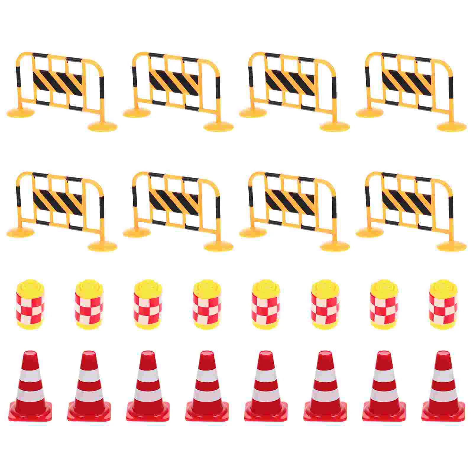 

Mini Traffic Cones Fences Traffic Road Signs Playset Traffic Cones Children’s Emblems